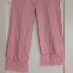 Alpaca Camargo Pink Fringe Scarf